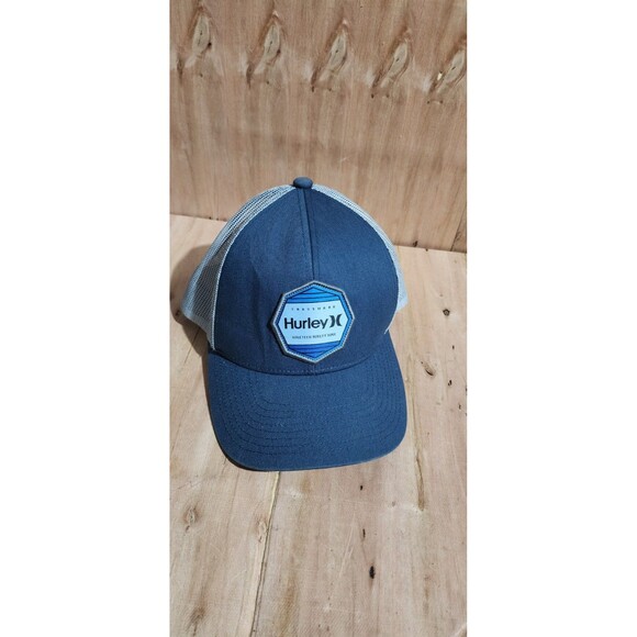 Hurley Hat Black Snap Back Brighton Trucker OSFA Gray Mesh - Picture 1 of 7